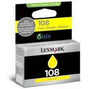 Cartucho de Tinta Lexmark 108 Amarelo 4 ml Compatível com S308, S408 e S608