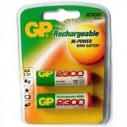 GP Batteries Pilhas Recarregáveis AA GP 2300mAh 230 Voltagem 1.2V - Cliclo de 1000 Recargas (Indisponível - Sem previsão)
