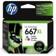 HP Cartucho de Tinta 667 Tricolor XL Contém 8ml Rendimento de impressão aproximado 300 páginas