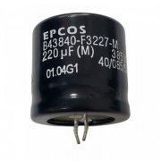 Epcos capacitor eletrolitico 220uf 385V 40/085/56 tamanho de 30mm x 30mm
