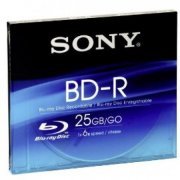 Mídia Sony Blu-Ray BD-R 25GB 1-6x Speed Caixa Acrílica
