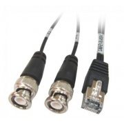 Cabo Cisco AS5300 E1 RJ45 para Dual BNC 3 metros. Conectores: 1x RJ45 Male, 2x BNC Male, Compatibilidade: Cisco AS5350 e AS5400 Series