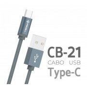 PMCELL Cabo USB Type-C 2000mAh USB 2 Metros Quick Charger, revestimento em nylon 