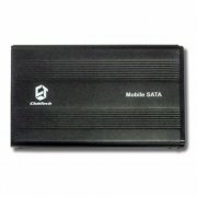 Gaveta Externa ClubTech 2.5 Pol. SATAII USB 2.0 480Mbps hot-swap, Case em aluminio, Acompanha cabo, parafusos, chave e capa