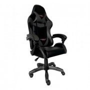 ELG Cadeira Gamer Drakon Black com apoio dorsal e cervical, suporta até 140Kg