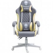 Evolut Cadeira Gamer Prism Amarelo e Cinza Suporta até 135Kg