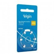 Elgin Bateria Auditiva 10/230 PR70 1.4V Zinco Ar Blister com 6 unidades