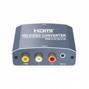 Flexport Conversor HDMI para Video AV + Áudio R/L suporta resoluções de entrada 4K