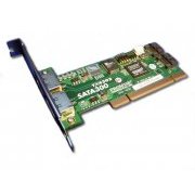 Controladora SATA Promise SATA2 3Gbs 4 Canais / 2x Internos e 2x eSATA 3Gb/s, PCI 32bits 33/66MHz v2.3, Chipset Promise PDC40718-GP