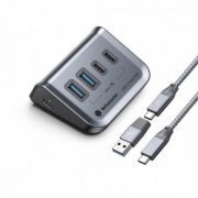 Yottamaster Hub USB 3.2 2x USB-A 2x Tipo-C 10Gbps Possui uma inclinação de 34º, facilitado o uso