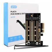 Knup Placa PCIe para SSD M.2 NVMe e SATA compatível com 2230/2242/2260/2280 M/B/M+B Key