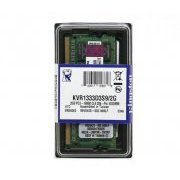 Kingston Memoria Notebook 2GB DDR3 1333MHz PC3-10600 CL9 204 Pinos SODIMM (Disponível somente em 4GB = KVR13S9S8/4)