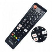 Controle Remoto Universal para TV Samsung 4K LCD/LED com botão Netflix, Prime Video e Globo Play (pilhas não inclusas)