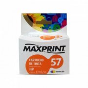 Cartucho de Tinta Maxprint 57 Colorido 17ml, Compatível com HP C6657A ou 57