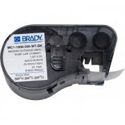 Brady fita genuina black on white 25.4mm x 7.62m para etiquetadoras BMP41, BMP51, BMP53, BMP53L, 25.4mm x 7.62m