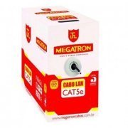 Megatron Cabo de Rede CAT5E U/UTP CMX Preto Indoor/Outdoor - Caixa com 305m