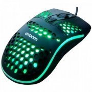 Exbom mouse gamer RGB colmeia ultraleve preto Resolução ajustável 400/800/1200/1600 DPI