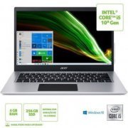 Acer Notebook Aspire 5 I5-1035G1 Quad Core 1.0GHz 4GB DDR4 SSD 256GB NVME Tela 14 1366x768px Windows 10 Home