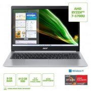 Acer Notebook Aspire  5 AMD Ryzen 7 5700U 8GB SSD 512GB NVMe Tela 15.6 Full HD Windows 11 Home