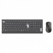 PCYES Kit Mouse e teclado Soft Wireless USB 2.4Ghz ABNT2 PRETO