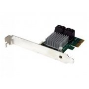 Controladora StarTech SATA3 6Gb 4 Canais PCI Express 2.0 x2 HyperDuo SSD Tiering Low Profile Incluso