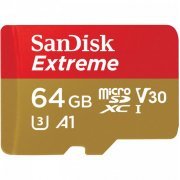 SanDisk Cartao de Memoria 64GB Extreme UHS-I microSDXC com Adaptador SD, Classe 10