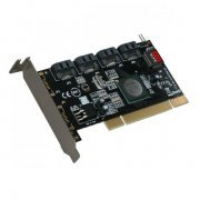 Controladora SYBA RAID 4 Canais SATA 3.0GB/s PCI 32bit Low Profile - RAID: 0,1,5,10,JBOD (PN SY-PCI40010)