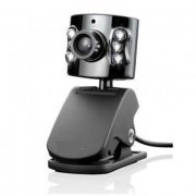 Camera WebCam PC-Camera 12.0M. Pixels USB 2.0 Com Luz Led Noturna, Plug and Play, Microfone Embutido