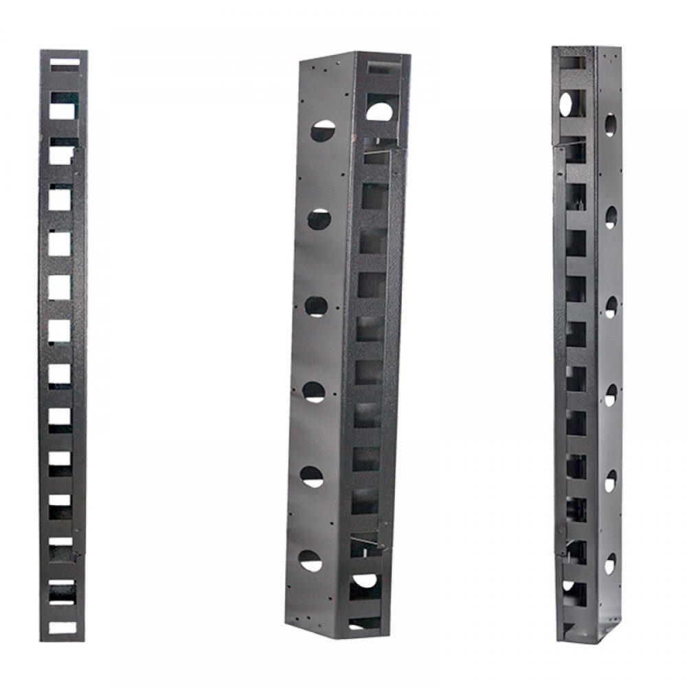 000000070 Raker guia de cabos vertical 32U com tampa preto