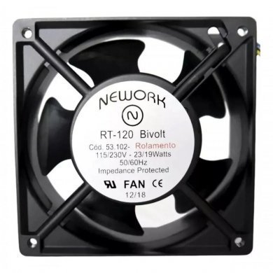 000000286 Raker kit ventilação de teto rack 19 4 fans RT-120