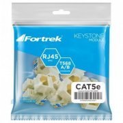Fortrek Tomada Keystone RJ45 Fêmea CAT5E KS101 kit 5 Unidades
