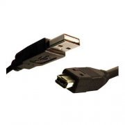 Cabo USB x USB Mini 8 Pinos Roxline 1 Conector USB-A Macho, 1 Conector USB Mini B-8 (8 pinos) Macho, Comprimen