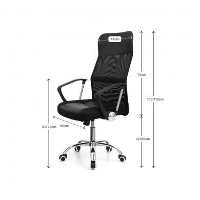 PCTOP Cadeira de escritório com altura ajustável