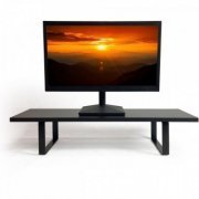 Reliza base elevada para monitor Stand Desk preto comprimento 68cm, profundidade 22cm e altura 14cm
