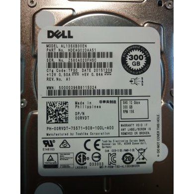 00RVDT DELL HD SAS 300GB 12Gbps 15K 2.5 Polegadas