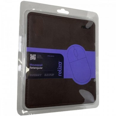 Reliza mousepad retangular courino marrom