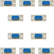 10x unidades conector Serial RS-232 DB9 femea 
