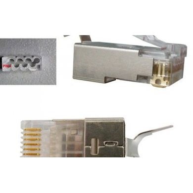 012-021 Conector RJ45 CAT6A Blindado (100 unidades)