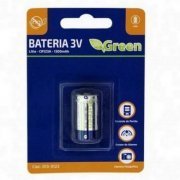 Green Bateria LITHIUM CR123A 3V 1300mAh para Controle de portão Sensor de Alarme Câmera fotográfica