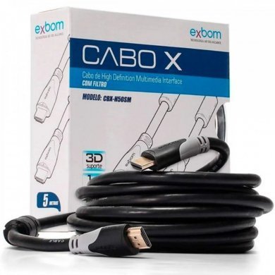 018-0520 Cabo HDMI  macho 5 metros com filtro premium 2.0 4K