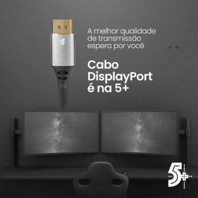 Cabo DisplayPort 1.4 8K HDR Gold 1.8 metros