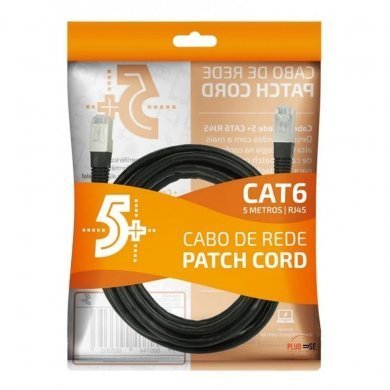 018-9907 ChipSCE Patch Cord CAT.6 preto 5 metros