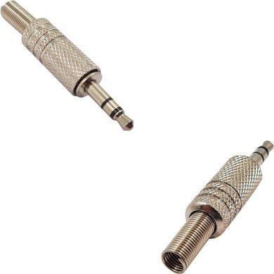 01.003.00203 4x Plug P2 TBLACK Estereo Niquelado