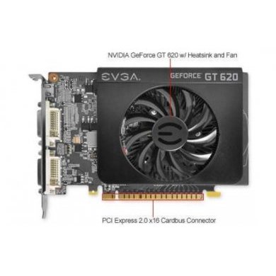 01G-P3-2621-KR Placa de Video EVGA GeForce GT620 1GB