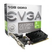Placa de Vídeo EVGA GeForce GT 730 NVIDIA 1GB DDR3 128Bits PCI-E DVI, VGA, HDMI - Low Profile