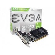 Placa de Video EVGA NVIDIA GT 610 2GB DDR5 64 Bits PCI-E x16, Core Clock 810 MHz, DVI, HDMI, D-SUB