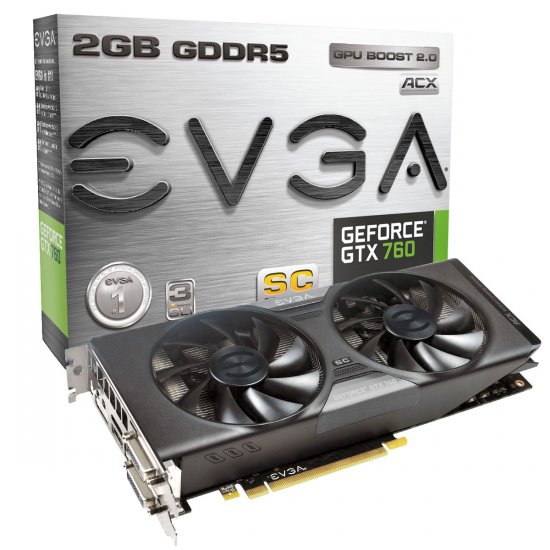 02G-P4-2765-KT Placa de vídeo EVGA GTX 760 Superclocked