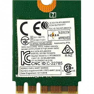 02HK701 Placa wifi Realtek RTL8822CE Bluetooth 5.0 802.11AC