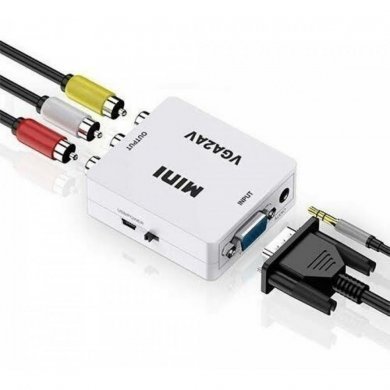 03035 Exbom conversor entrada VGA para saida AV RCA HD