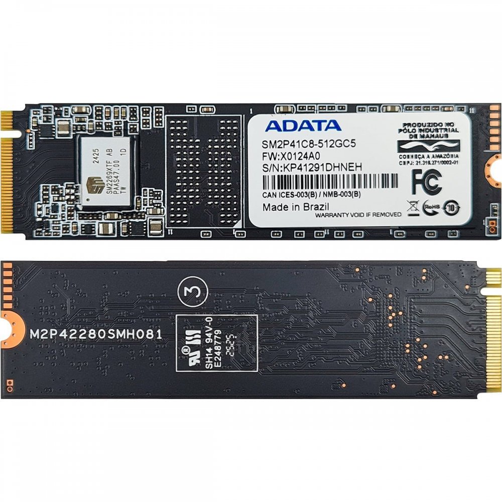 03B03-00475500 SSD ADATA 512GB NVMe M.2 2280 SM2P41C8-512GC5